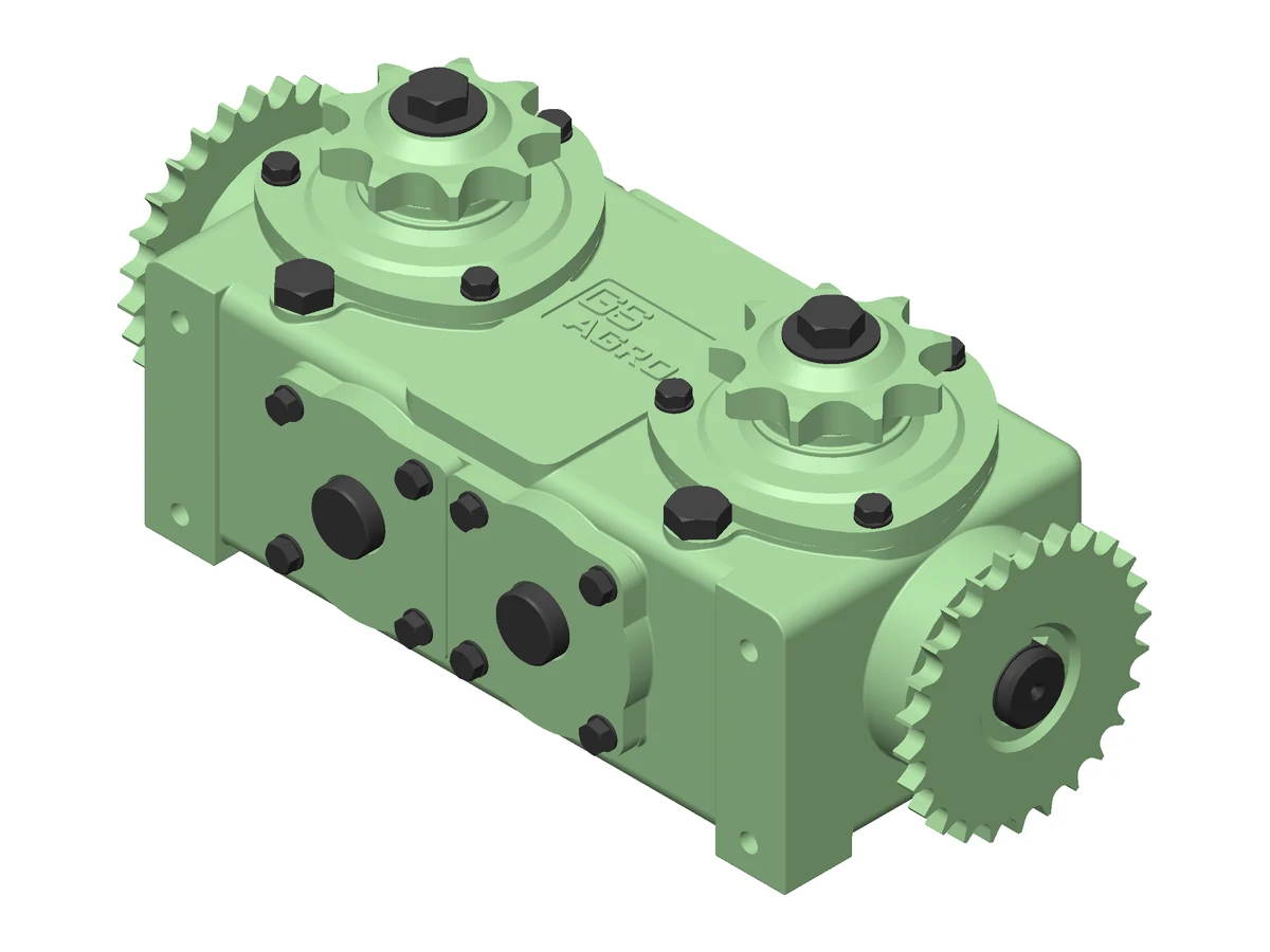 MCH-10 Combine & Cutter Bar Gearbox, three-quarter view