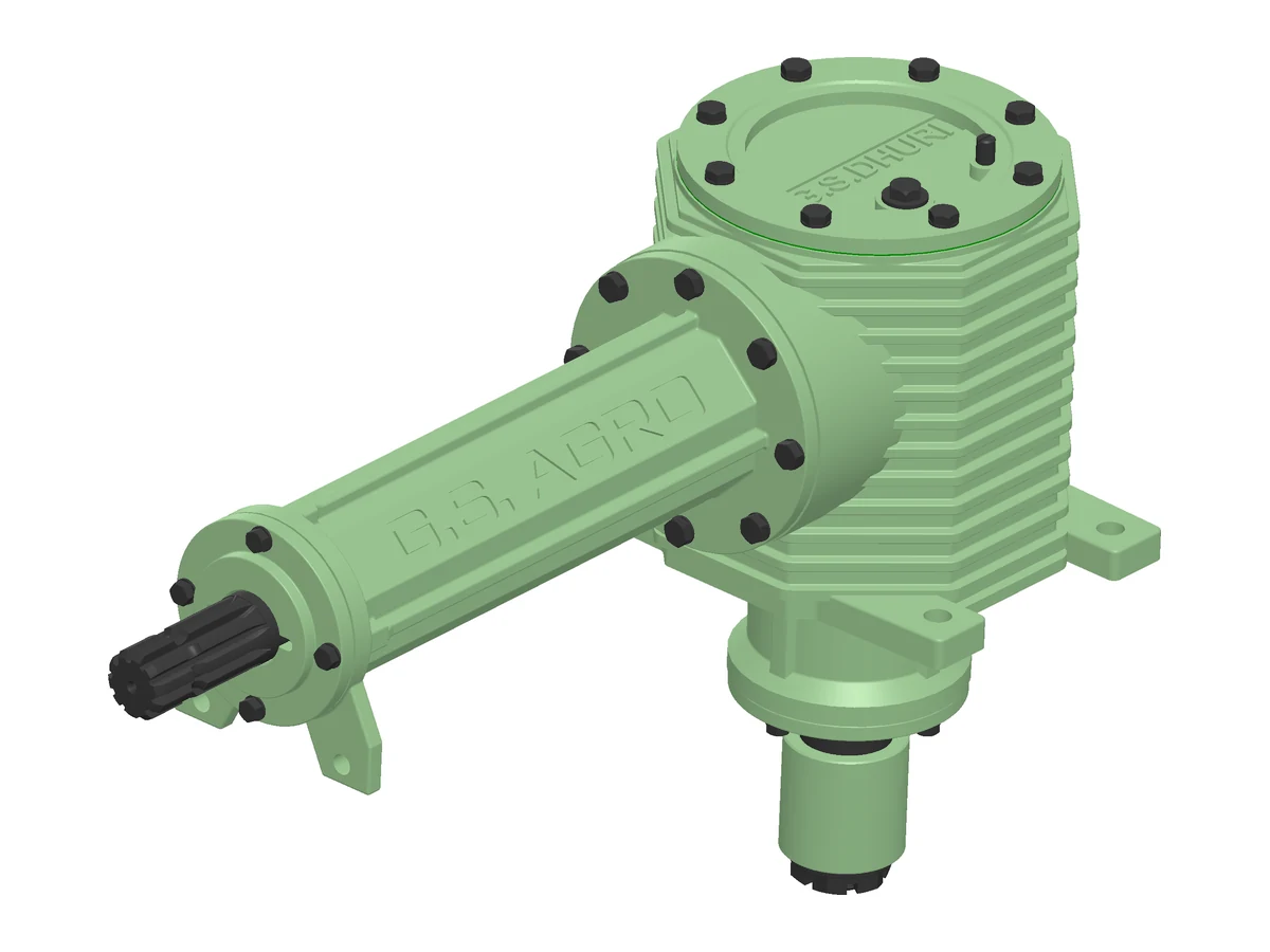 RS-100 Rotary Slasher Gearbox, three-quarter view