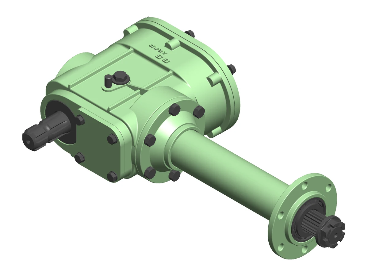 RT-1116 Rotary Tiller Gearbox, three-quarter view