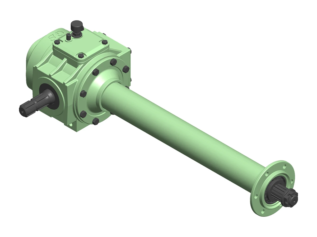 RT-1120 S / 1122 S / 1325 S Rotary Tiller Gearbox, three-quarter view