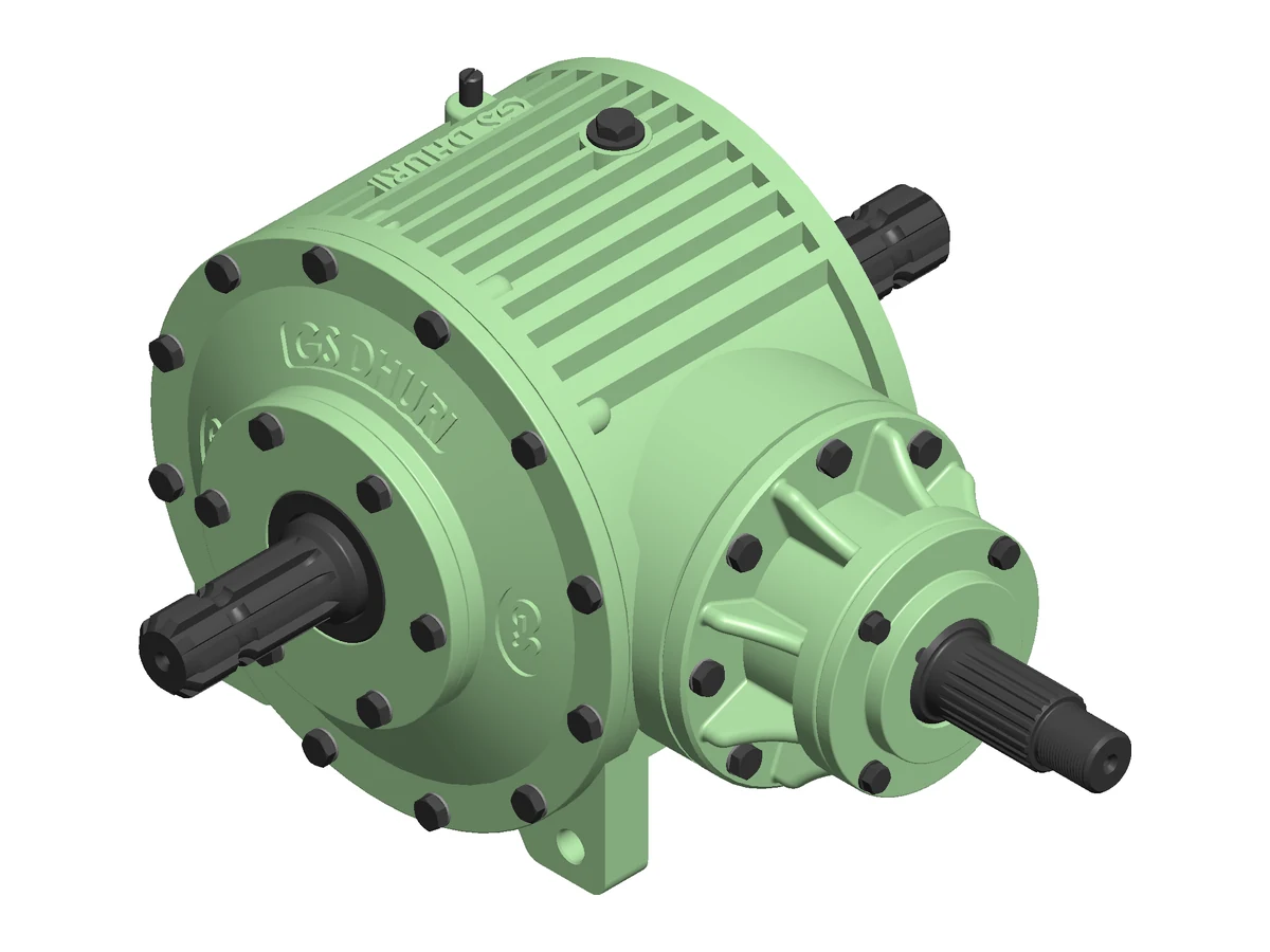 RT-1227 F Rotary Tiller Gearbox, three-quarter view
