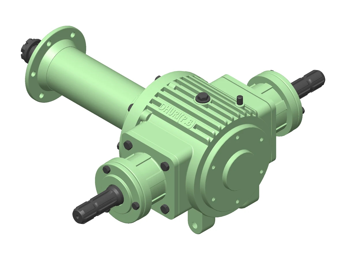 RTFR-1325 Rotary Tiller Gearbox, three-quarter view
