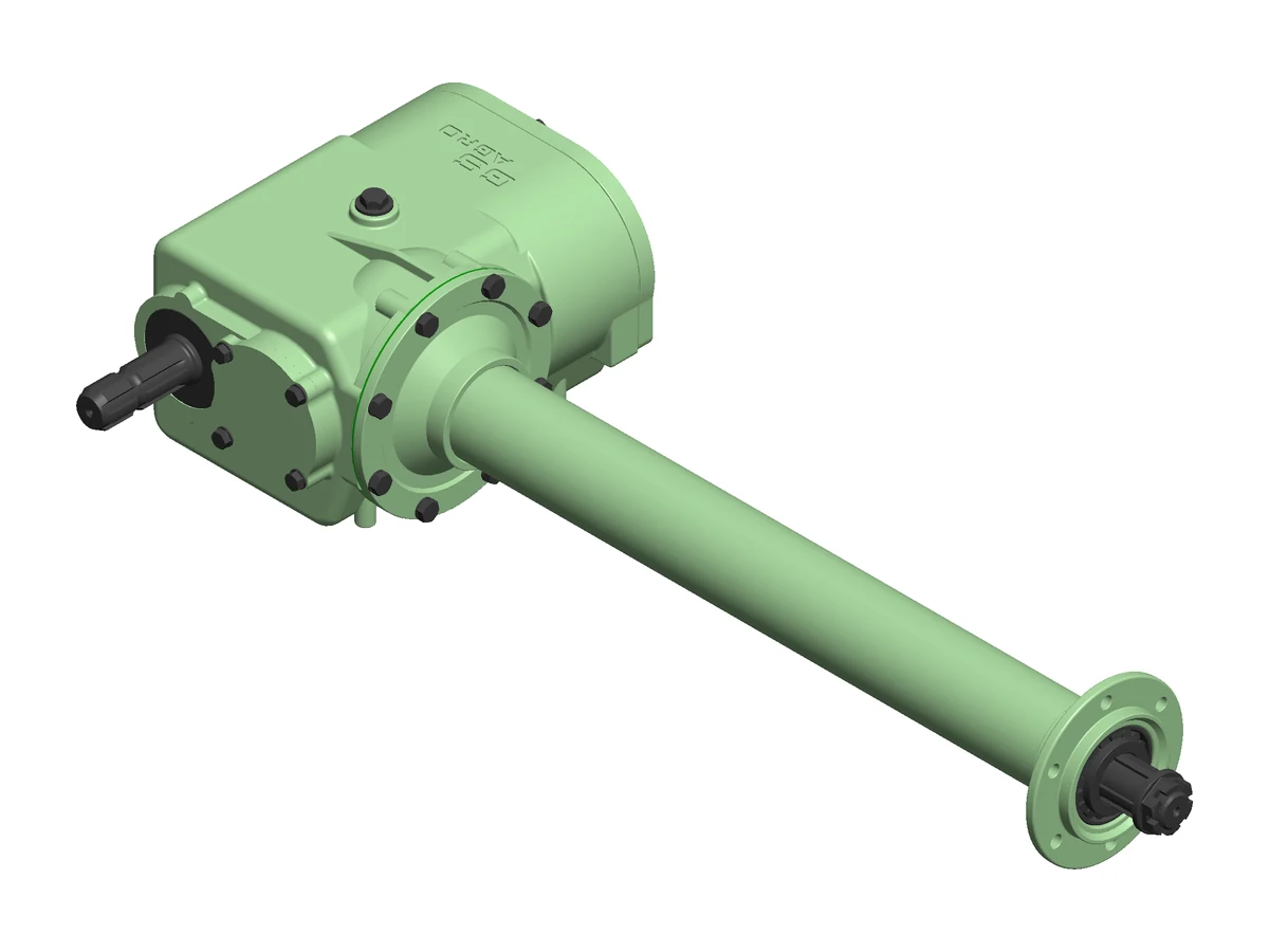 RTG-1325 MS Rotary Tiller Gearbox, three-quarter view
