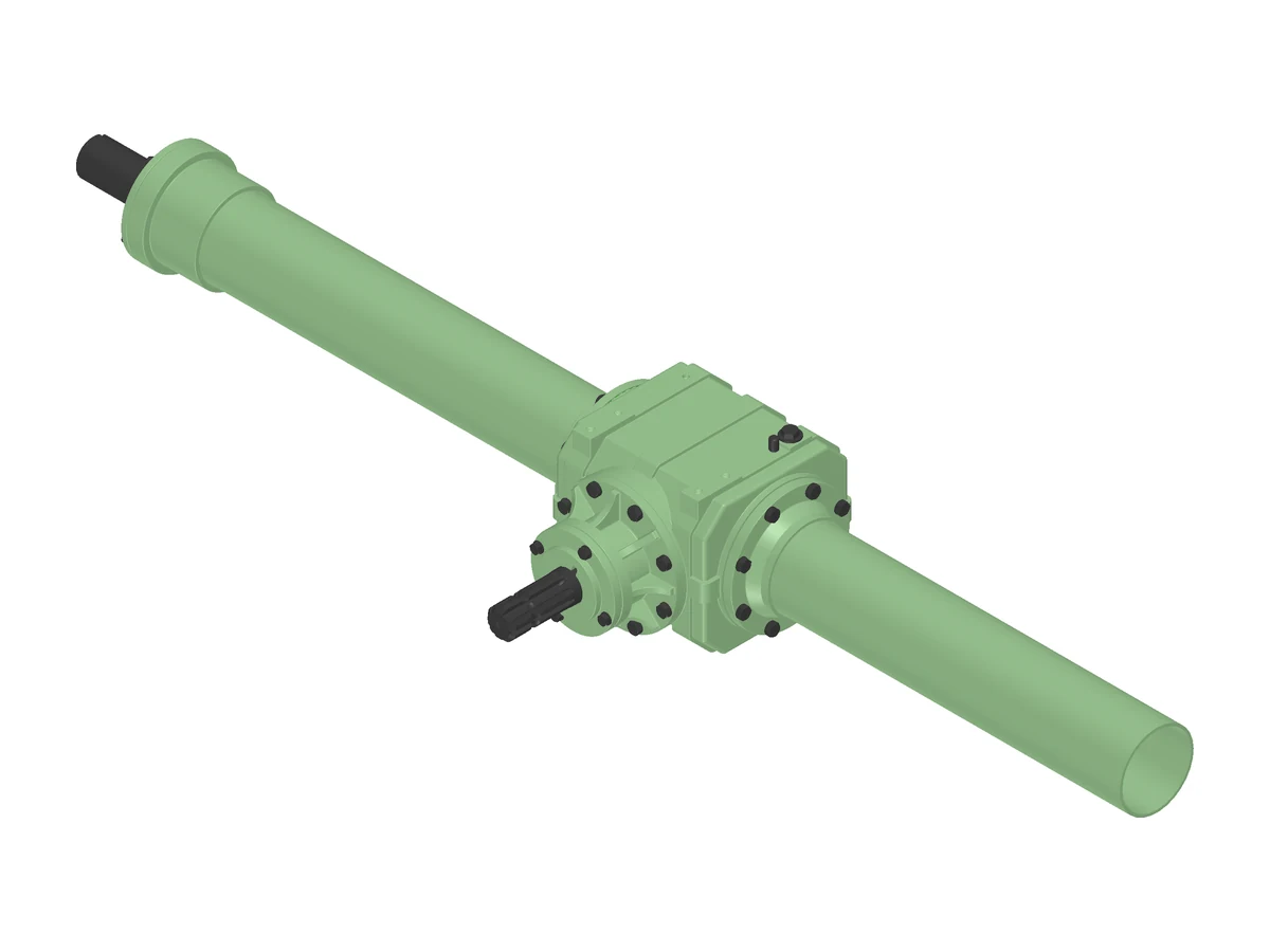 SRG-1520 Straw Reaper Gearbox, three-quarter view