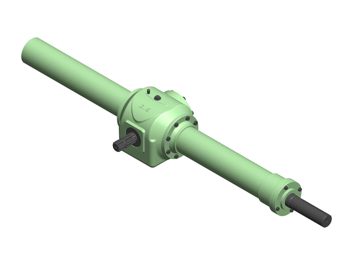 SRHI-2121 Straw Reaper Gearbox, three-quarter view