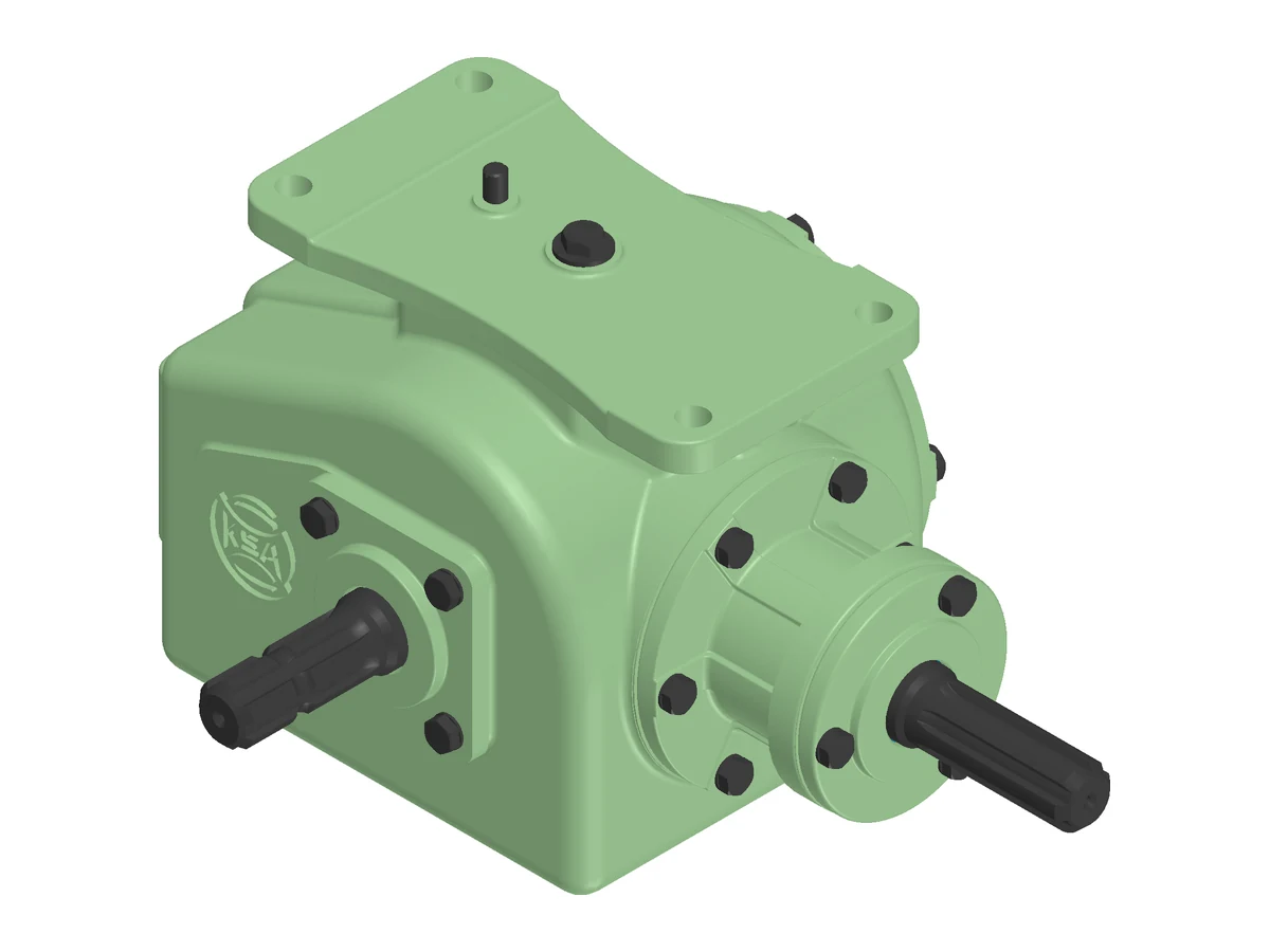 SRKS-1520 Straw Reaper Gearbox, three-quarter view