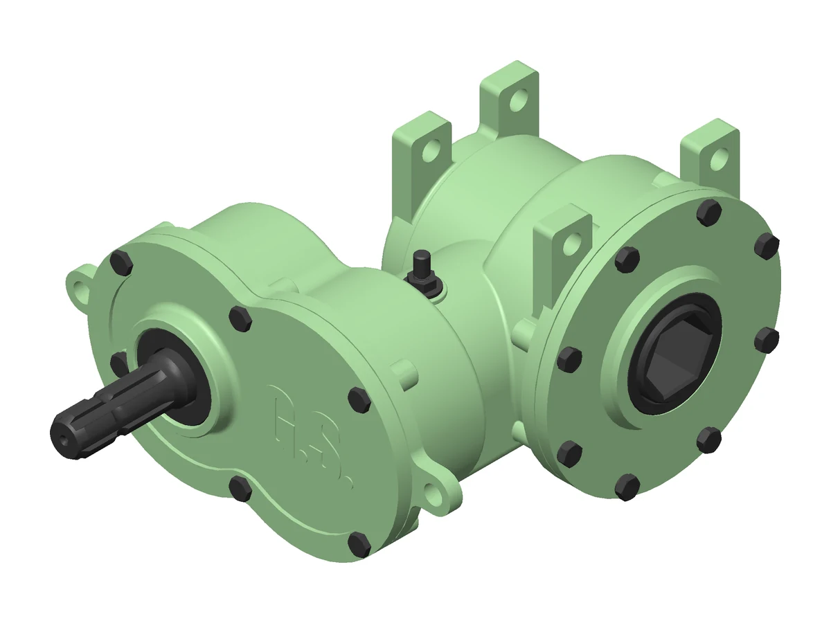 WFR-1126M Weeder Gearbox, three-quarter view
